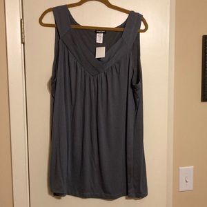 Perception Woman dark gray sleeveless shirt NWT